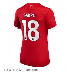 Liverpool Cody Gakpo #18 Replik Heimtrikot Damen 2023-24 Kurzarm